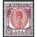 Kedah 1955 SG85a 30c Scarlet & Purple Mounted M...