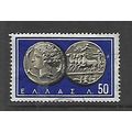 GREECE 1963 GREEK COINS SG 909 50L BLUE FINE USED#