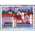 SWITZERLAND, 800th Anniversary of Luzern, blue 1978, 40c