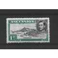 Ascension.SG39d 1d Three Sisters.Mounted Mint.A...