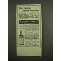 1917 Absorbine, Jr Liniment Ad - Put Vim in Mus...