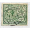 BAHAMAS 1920 KG5 0.5d HALFPENNY PEACE WMK MCA U...