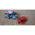 2 mini toy cars