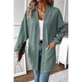 Canton Textured Knit Side Pockets Open Front Ca...