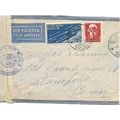 Italy Air Mail combo Cosenza to CT USA, ROMA Ce...