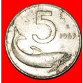 DOLPHIN (1951-2001): ITALY ★ 5 LIRAS 1967R!!! L...
