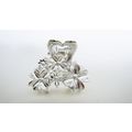 Small mini light silver metal daisy flower hair...