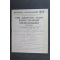 1954 GRAFTON HUNT POINT TO POINT RACECARD @ PAT...