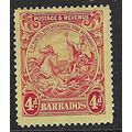 BARBADOS 1925-35 COLONY BADGE 4d MINT SG235