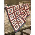 Knit Afghan Pattern Nautical Stars and Bars