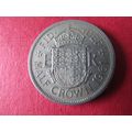 1961 QUEEN ELIZABETH II HALFCROWN FREE POST. (e...