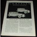 1931 Chrysler 6 Sedan, Eight DeLuxe Sedan Ad!