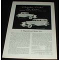 1931 Chrysler 8 DeLuxe Coupe & Sedan Car Ad!