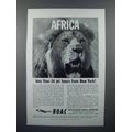 1960 BOAC Airways Ad - Africa Less Than 24 Hours