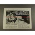 1959 Voigtlander Vitomatic Camera Ad - Shoot Both Eyes!