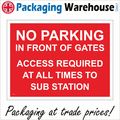 VE346 NO PARKING GATES ACCESS SUB STATION ALL T...