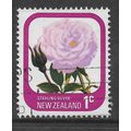NEW ZEALAND 1975 GARDEN ROSES 1c STERLNG SILVER...