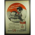 1956 L&M Cigarettes Ad - So good to your taste So Quick on the Draw