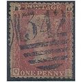 1858 SG43 1d Red Plate 149 Good Used "QL"