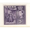 MALTA 1943 SG 222a 2 1/2d DULL VIOLET M / MINT #3