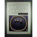 1983 Black Starr & Frost Mikimoto Golden Pearls Ad