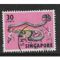 SINGAPORE 1968 30c DRAGON DANCE SG109 FINE USED