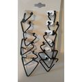Black Triangle Earrings Set 6 Hoop Earrings Pie...