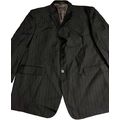 Angelo Rossi Mens Sports Coat Black Striped Inn...