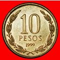 Ⰶ WREATH (1990-2023): CHILE ★ 10 PESOS 1999 II+...