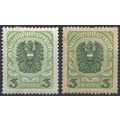 Definitive: 3k Both Paper Types - Austria 1921 ...
