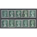 BULK STOCK.2p Myrtle-Green x 10.Type Unchecked....