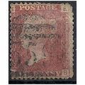 1858 SG43 1d Red Plate 213 Good Used (rounded c...