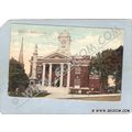 CT Meriden Postcard City Hall Street Scene ct_b...
