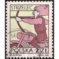 POLAND, Zodiac, Sagittarius (Strzelec), yellow ...