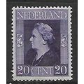 NETHERLANDS 1944 QUEEN WILHELMINA 20c VIOLET SG...