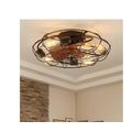 Antoine 20" 4-Lt Indoor Black Wood Grain Metal ...