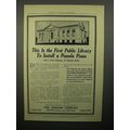 1908 Aeolian Pianola Piano Ad - First Public Li...