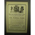 1908 Aeolian Pianola Piano Ad - Leisure Hours