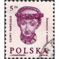 POLAND, Wawel Heads: Girl with Wreath, violet 1...