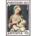 ANTIGUA, CHRISTMAS, Virgin and Child, black 1975, ½c, #2