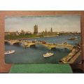 LAMBETH BRIDGE LONDON . used vintage postcard. ...