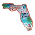 Florida State Outline Foil Fridge Magnet