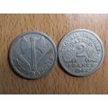 France Republic 1944 2 Francs (ETAT) Coin