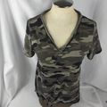The Sweatshirt Project Womens V-Neck Camo Black...