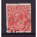 AUSTRALIA 1922 SG 63 2d BRIGHT ROSE SCARLET FIN...