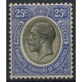Tanganyika KGV 1927 25c Bright Blue & Black Mou...