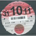 21/10/10 D.V.L.A CAR TAX DISC (12 MONTHS) (£180...