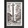 ANDORRA FRENCH 1955 GOTHIC CROSS 25F BROWN SG F...