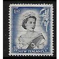 NEW ZEALAND 1954 QEII 1s.6d BLACK AND BRIGHT BL...