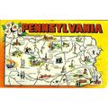 United States PENNSYLVANIA Map Postcard (Dexter...